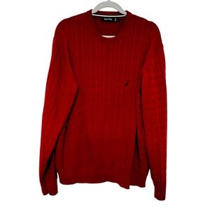 NAUTICA Men's Crew Neck
Long Sleeve 100% Deep Red NWOT